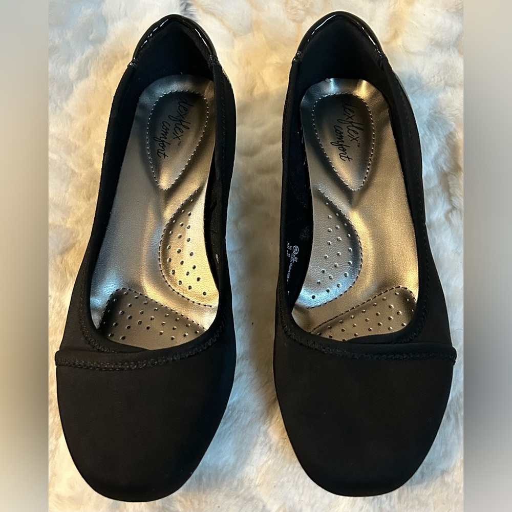 Dexflex Comfort Black Women's Slip on wedge heel women’s size 7.5 Wide - Picture 5 of 11